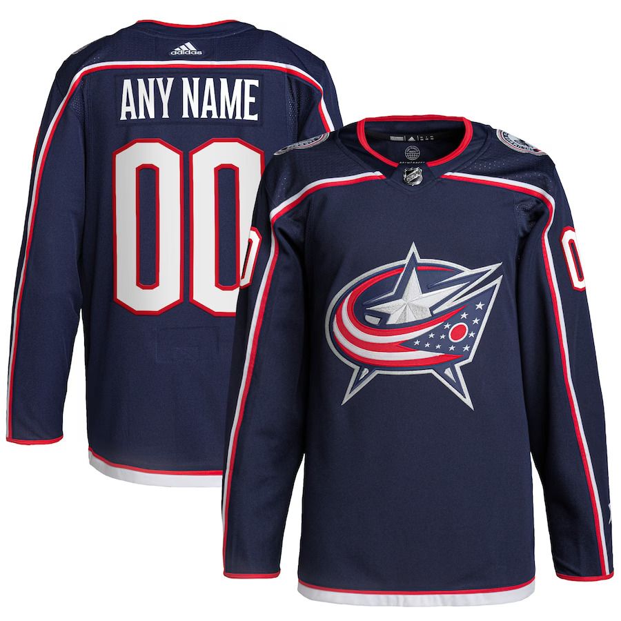 Men Columbus Blue Jackets adidas Navy Home Primegreen Authentic Pro Custom NHL Jersey->customized nhl jersey->Custom Jersey